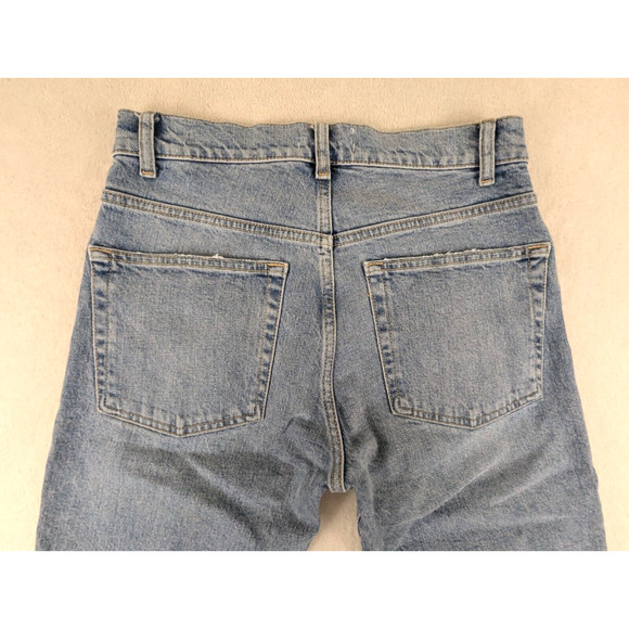 Zara sz 4 Crop or Ankle Jeans High Rise distressed some stretch denim blue - Picture 5 of 5
